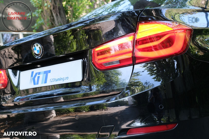Stopuri LED BMW Seria 3 F30 (2011-2019) Rosu Clar LCI Design cu Semnal Dinamic Sec- livrare gratuita - 20