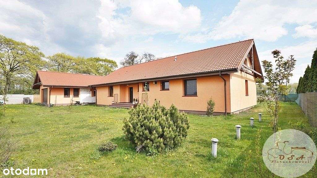 Parterowy wolnostojący duża działka Żabno Mosina-16