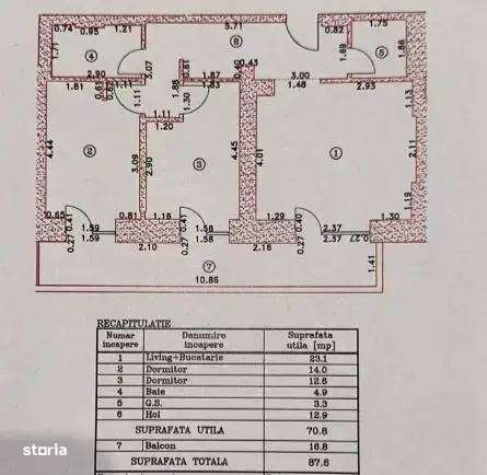 CORTINA | APARTAMENT 3 CAMERE | LUX | MOBILAT UTILAT | VEDERE LIBERA-12