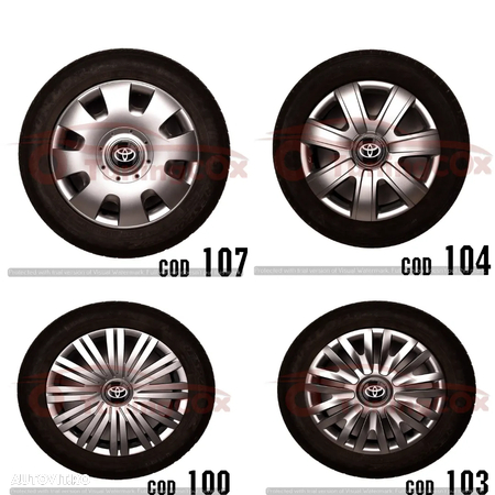 Capace roti TOYOTA r13  la set de 4 buc ,Capace janata aliaj - 1