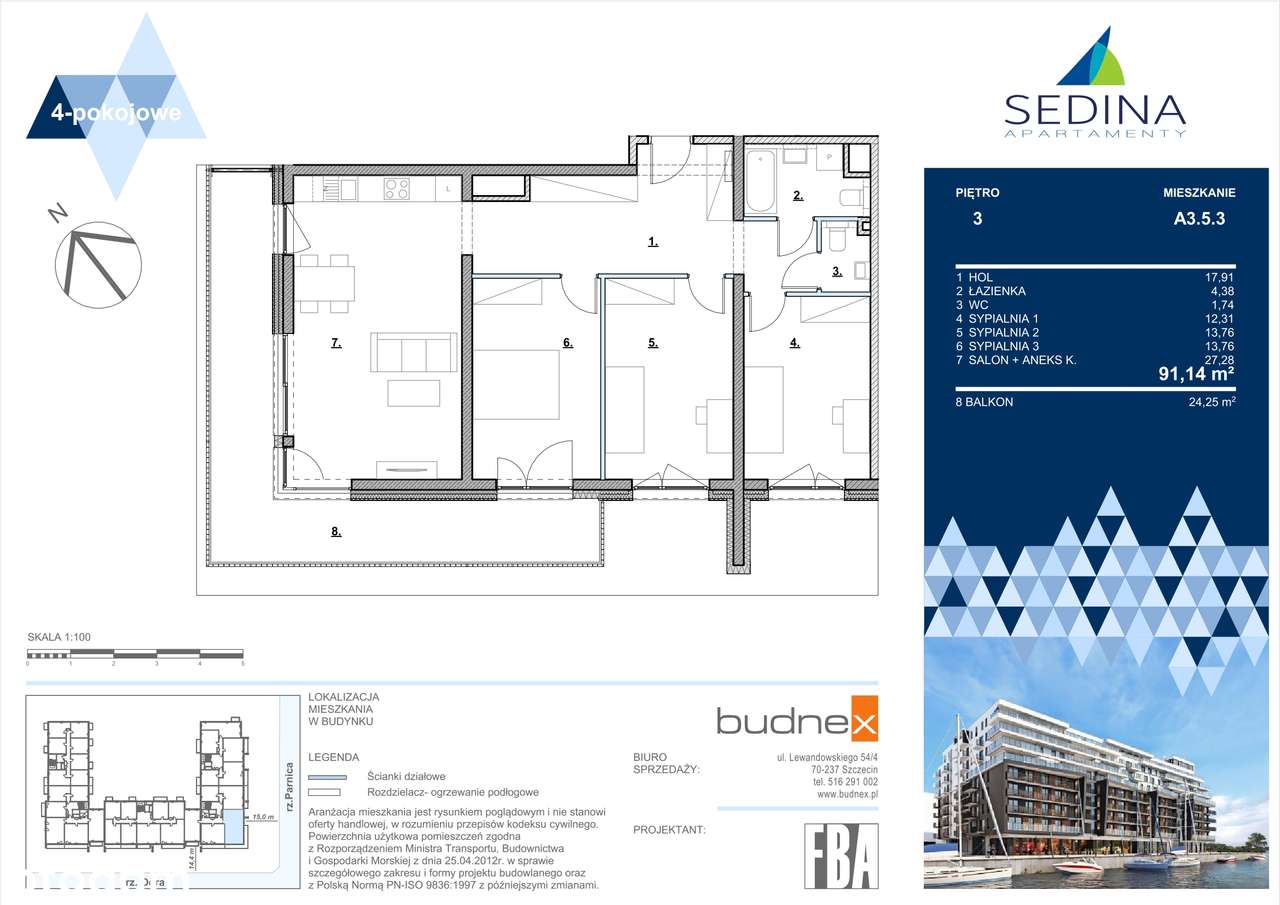 Sedina | apartament 4-pok. | A3.5.3 - Pełny obrazek: 2/7