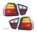 FAROLINS TRASEIROS CELIS LED PARA BMW E90 SEDAN 05-08 VERMELHO CROMADO ESCURECIDO - 1