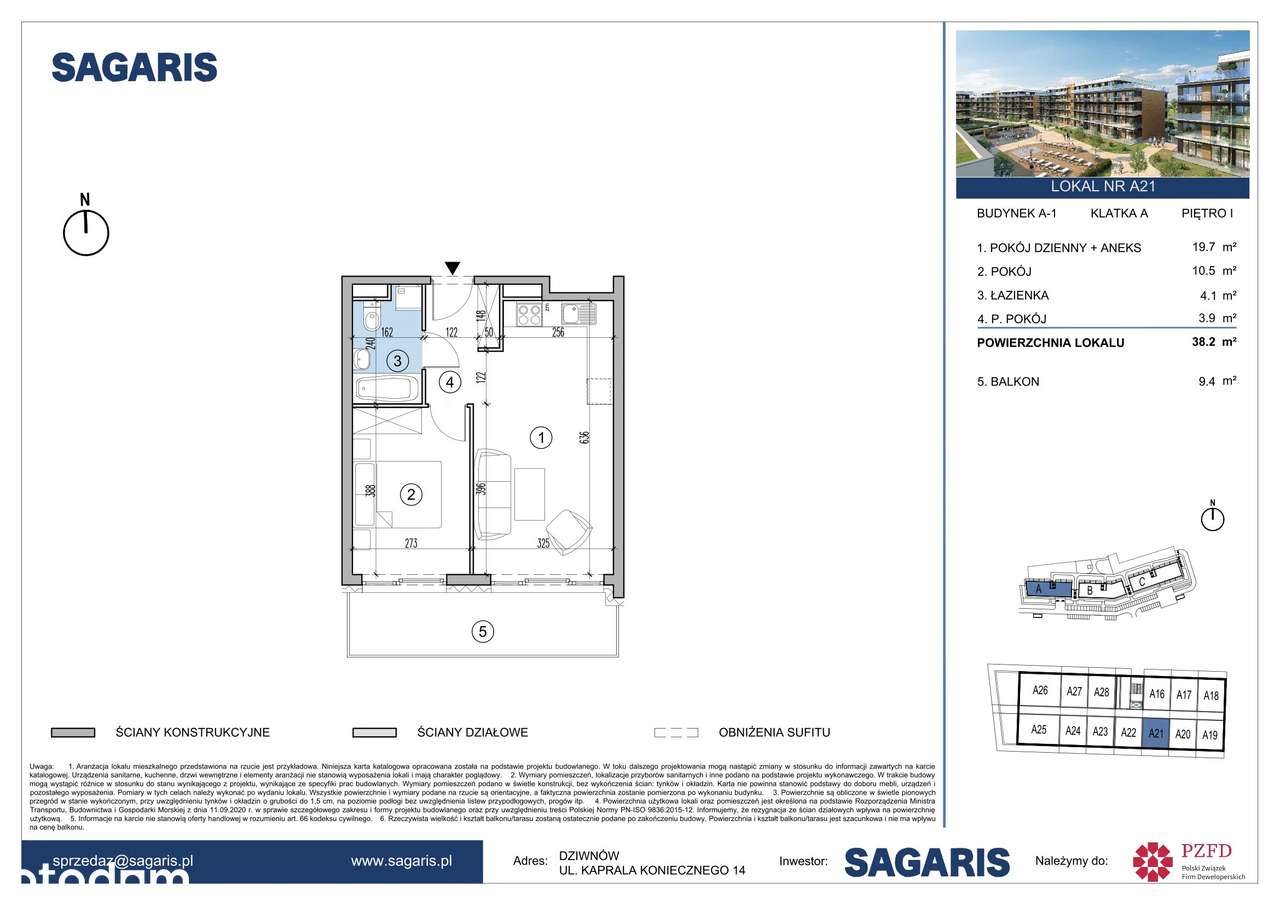 Essense Baltic Resort  | mieszkanie 2-pok. | A21 - Pełny obrazek: 3/8