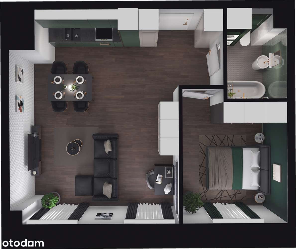 Kolejova 1 | mieszkanie 2-pok. | A.01.07 - Pełny obrazek: 3/9