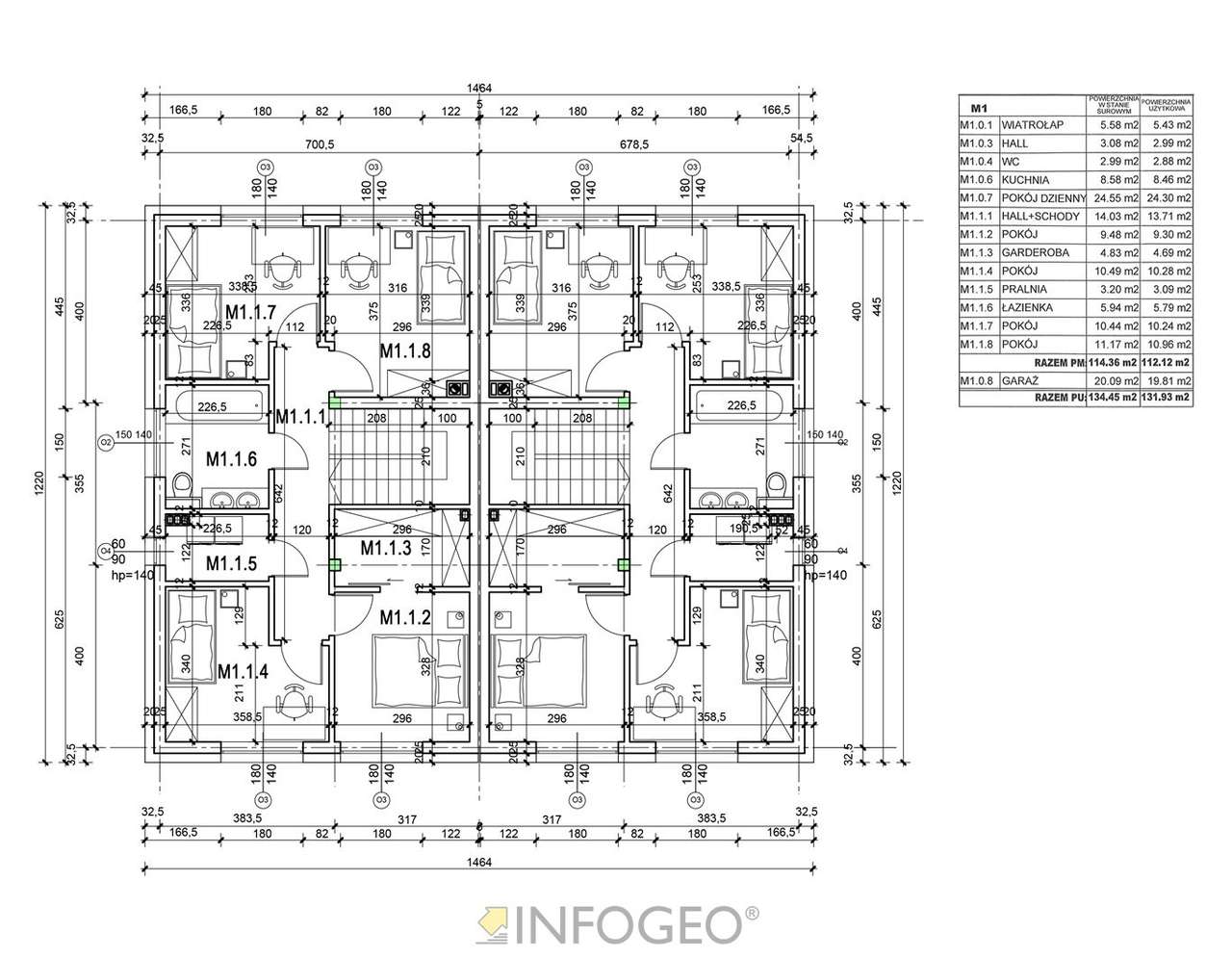 Zespół domów jednorodzinnych z garażem-12