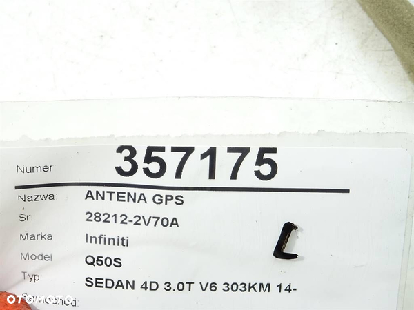 ANTENA GPS INFINITI Q50 2013 - 2022 3.0 t AWD 224 kW [305 KM] benzyna 2015 - 2022 282122V70A - 5