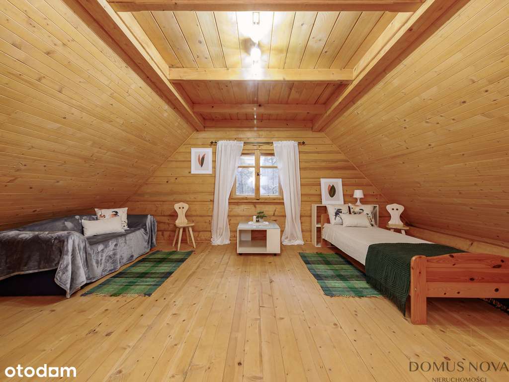 Dom z bala w stylu góralskim - las 1,5 ha-14