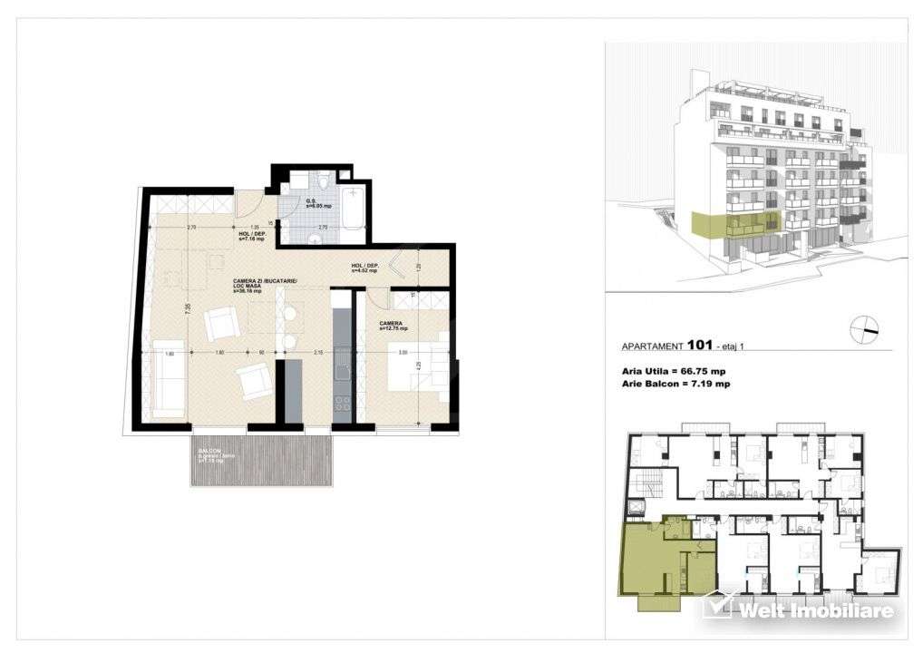 Apartamente premium cu 2 camere, preturi promotionale, zona Calea Doro - Imagine principală: 2/6