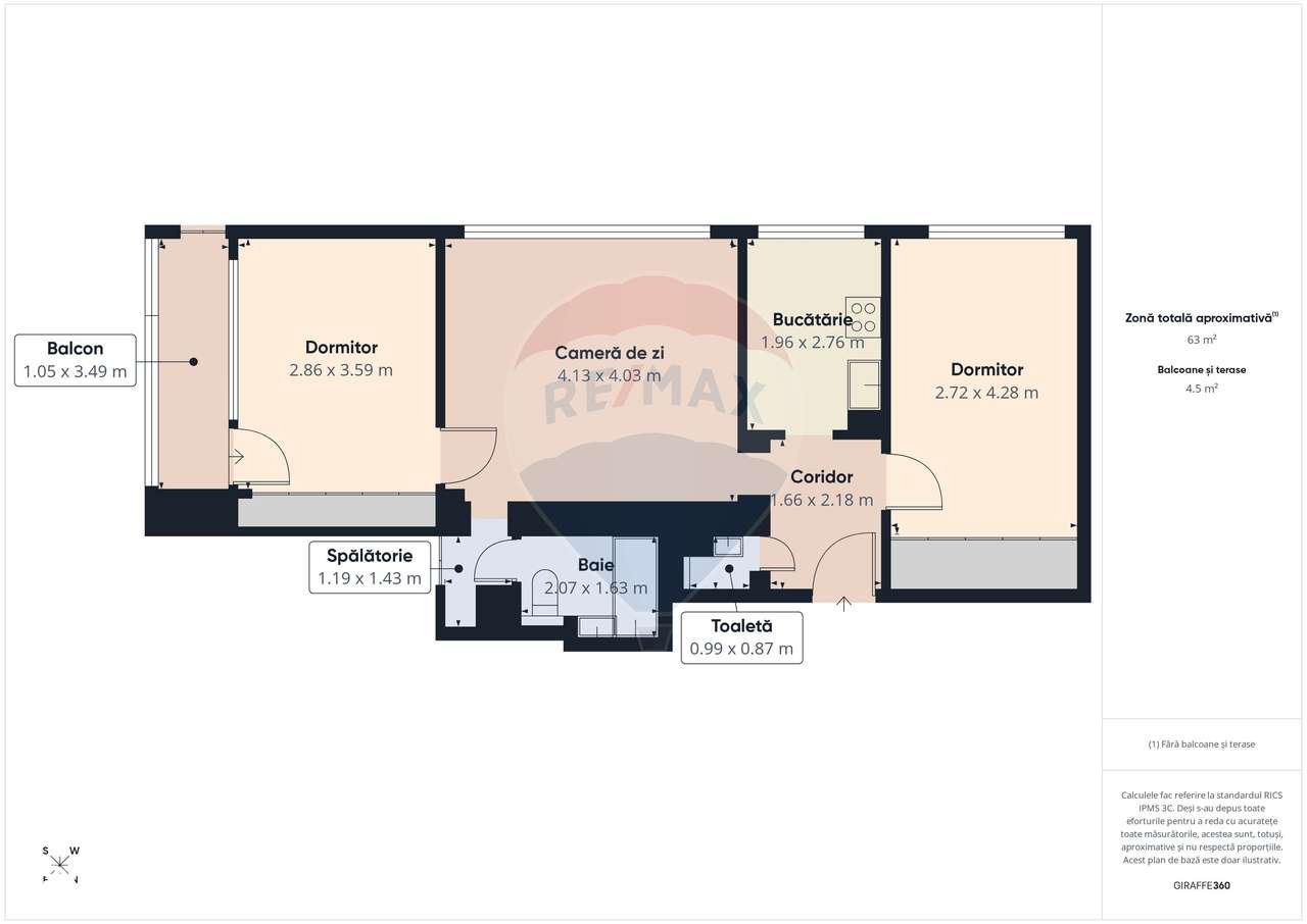 Apartament 3 camere | 2 băi | Domenii – Ion Mihalache | Mobilat-15