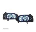 FARÓIS ANGEL EYES PARA VOLKSWAGEN VW GOLF 3 MKIII 92- 97 FUNDO PRETO - 1