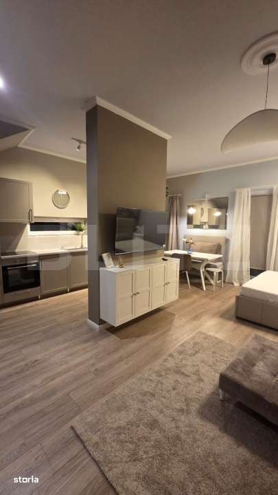 Studio de inchiriat, 40 mp, gradina privata si parcare, zona Europa