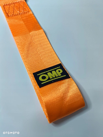 Pas Holowniczy tow strap OMP czarny ORANGE POMARAŃCZOWY - 2