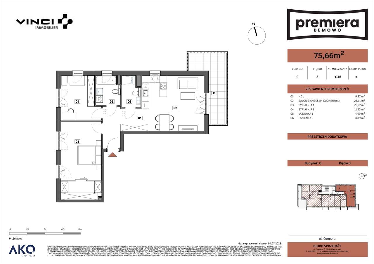 3-pokojowe mieszkanie 75m2 + balkon Bez Prowizji - Pełny obrazek: 2/3