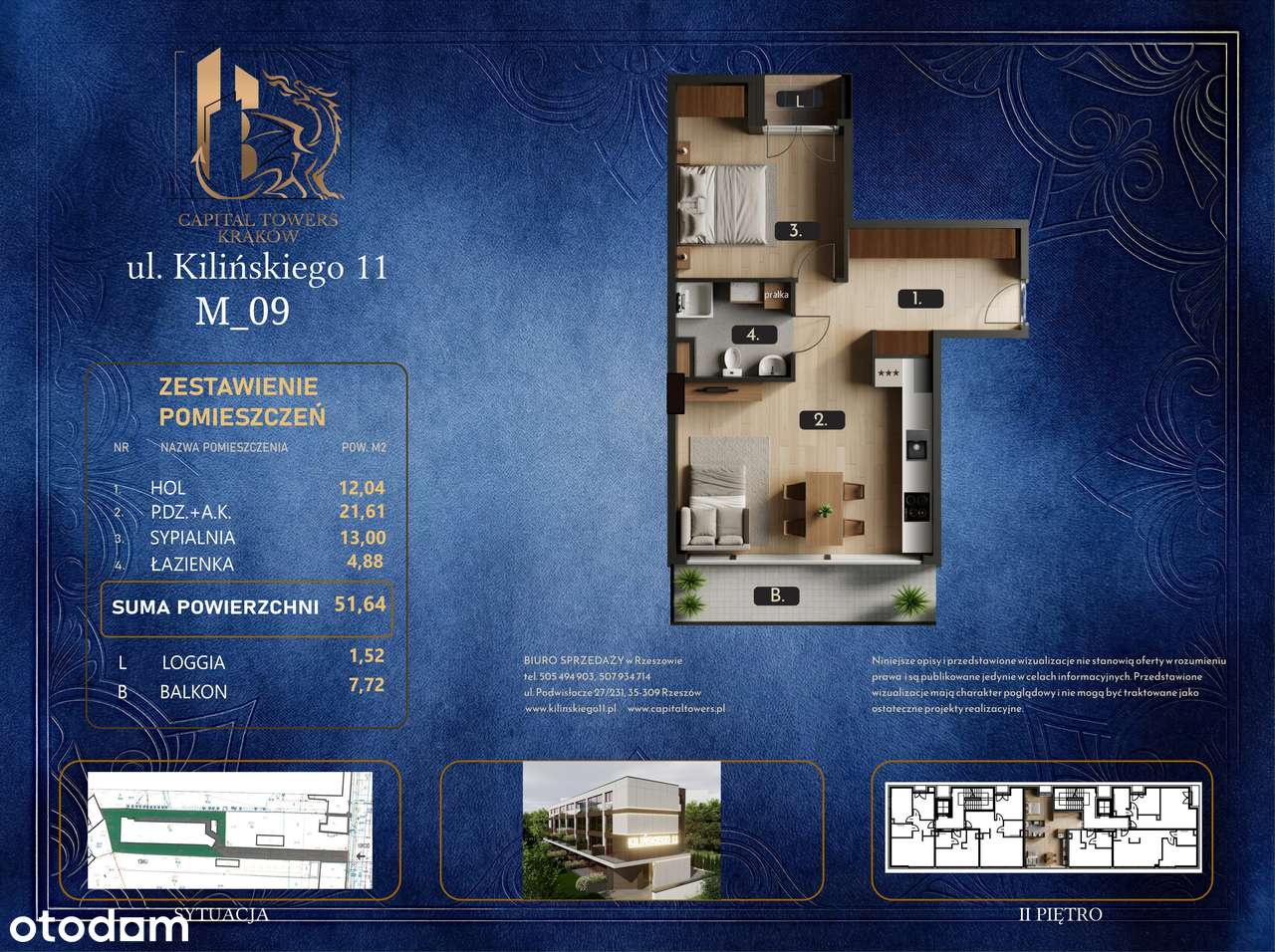 Przestronne 51 m2 w centrum - 250m do Wisły (lokal 9)