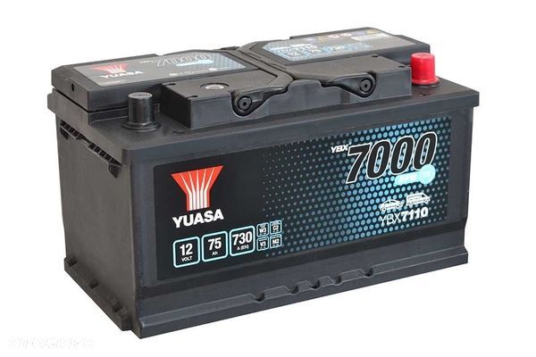 Akumulator YUASA 12V 75Ah/730A EFB YBX7000 MOŻLIWY DOWÓZ MONTAŻ - 1