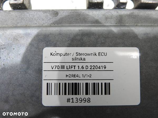 KOMPUTER SILNIKA VOLVO V70 III 1.6 D 31355712 - 6