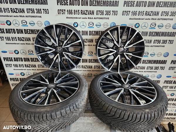 Set Jante Aluminiu R18 5x114.3 Toyota Yaris 4 Yaris Cross C-HR Cu Senzori Presiune 2 Anvelope Noi O Janta Este Usor Luvita - 1