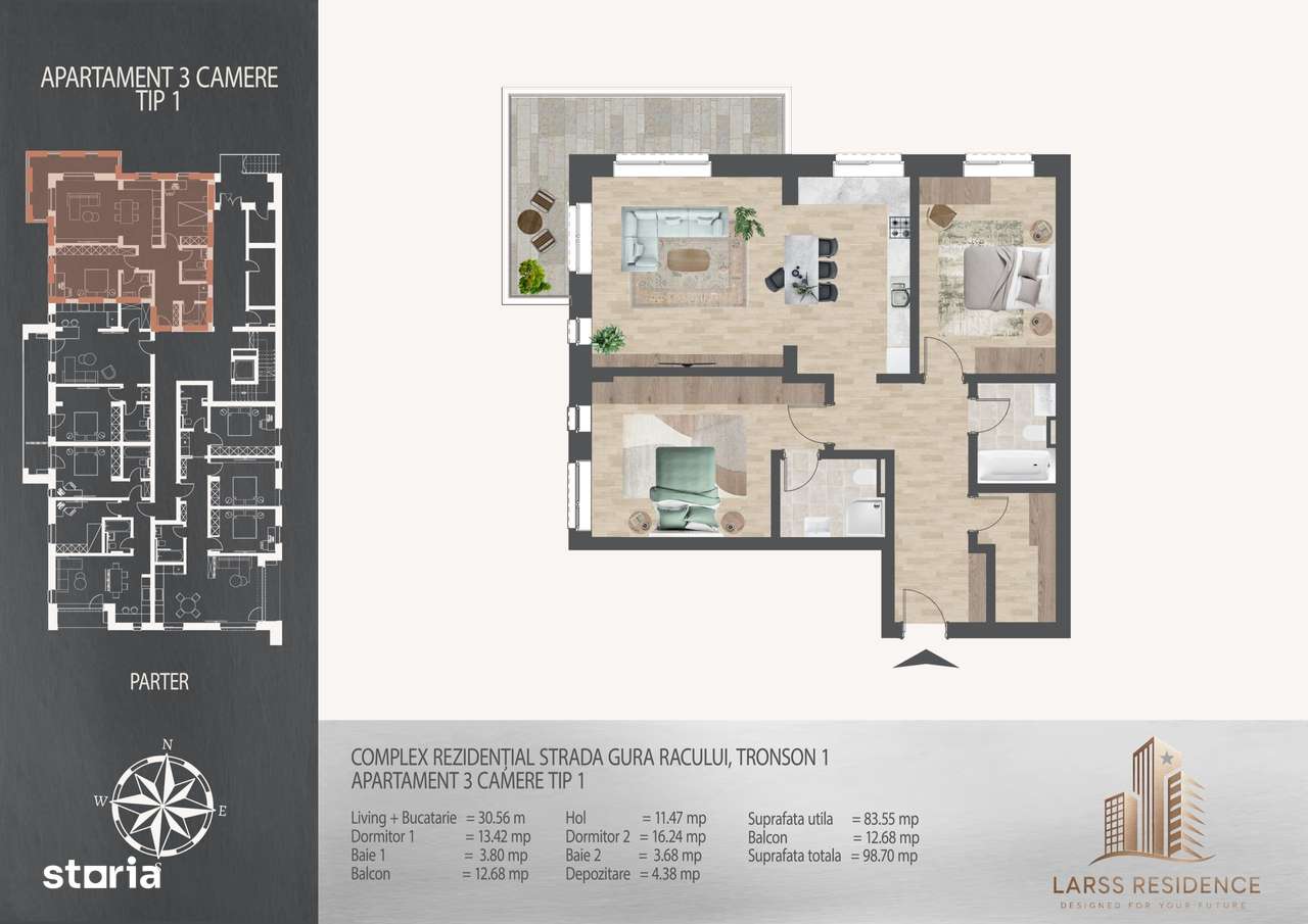 Apartament 3 camere Theodor Pallady metrou,Langa scoala Victor Brauner - Imagine principală: 5/7