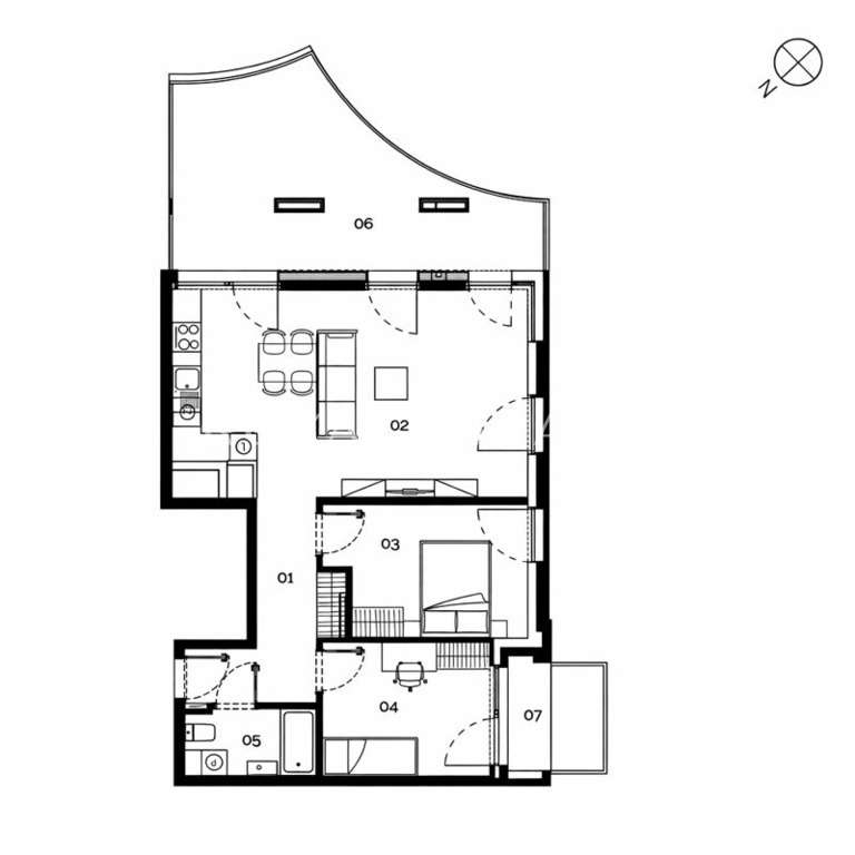 Przestronny apartament z 20 metrowym tarasem-4