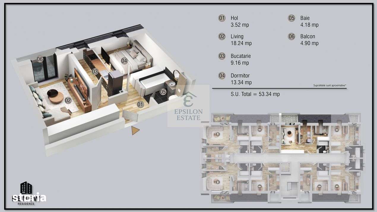 Ap. 2 cam.  finalizare aprilie 2026 zona Militari Residence - Imagine principală: 1/9