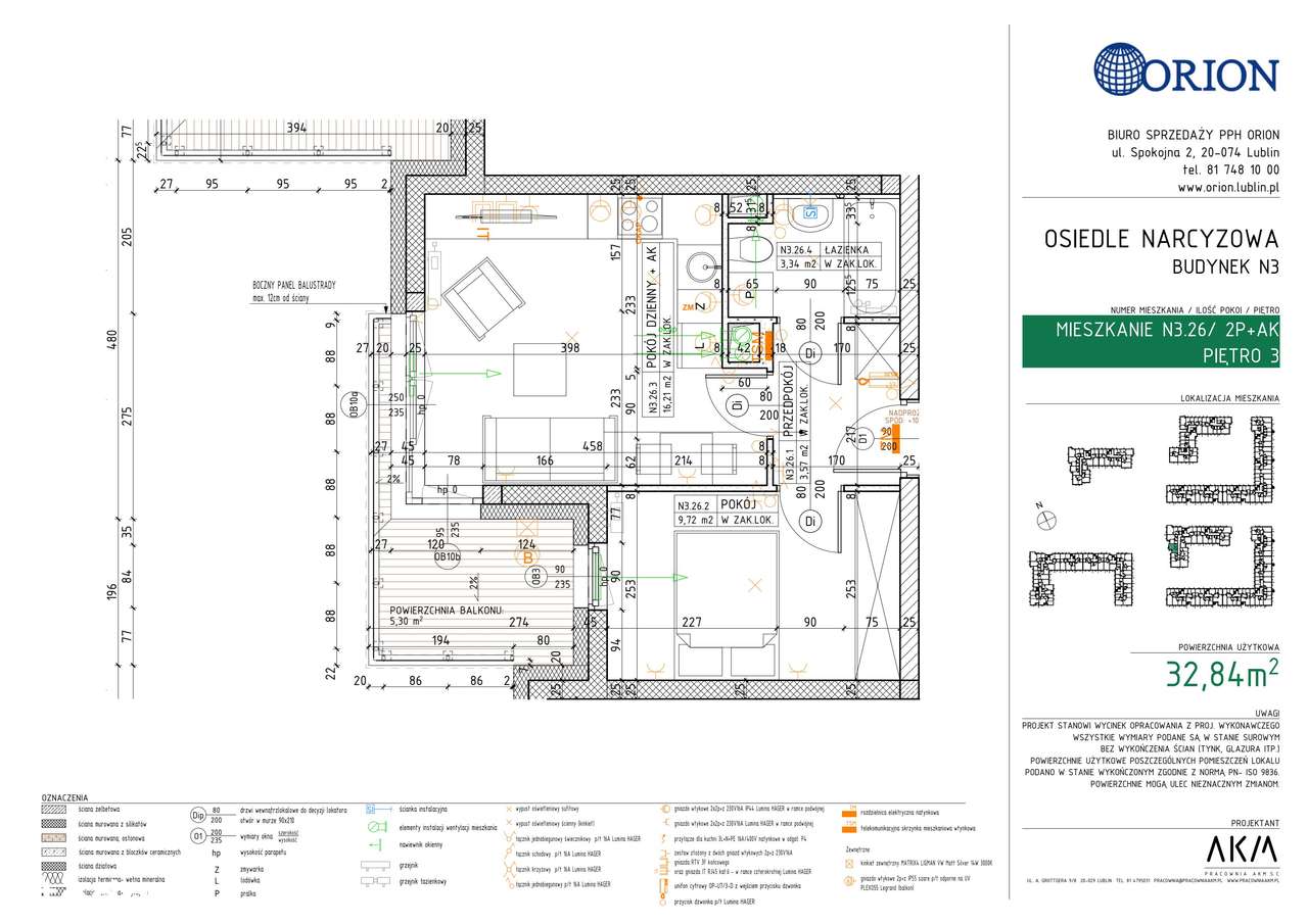2-pokojowe mieszkanie 32m2 + balkon - Pełny obrazek: 2/7