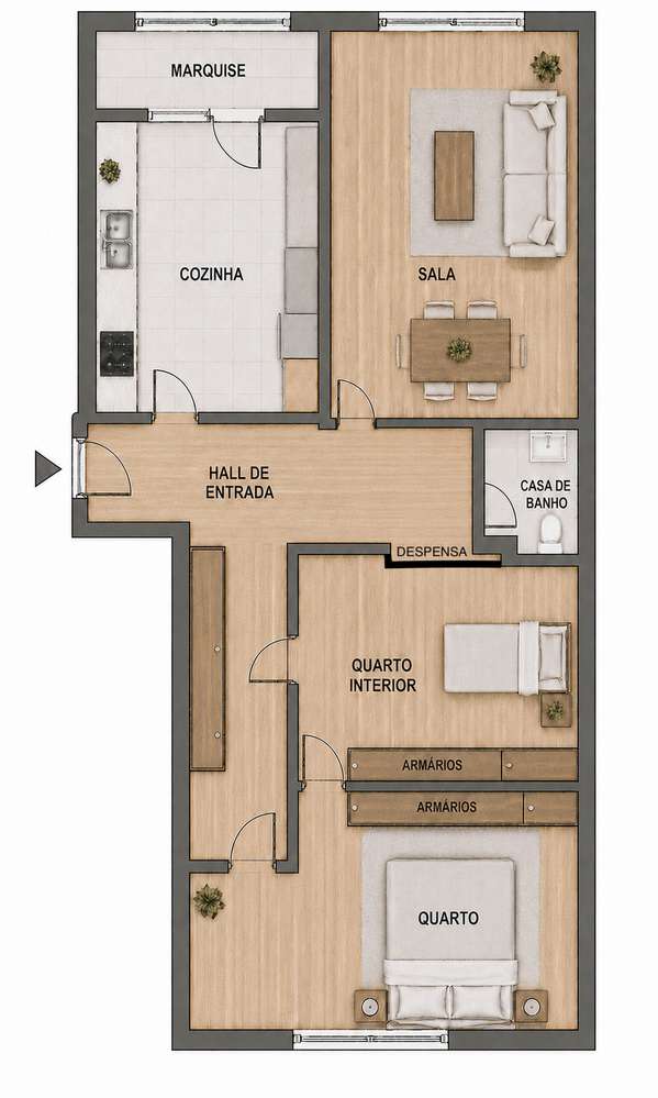 T1+1 com 86,98 m² junto ao Metro do Lumiar-22