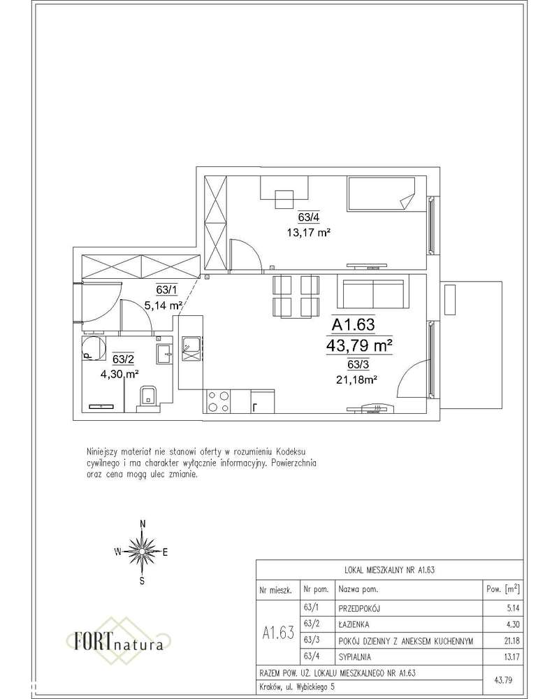 Wybickiego 5 FORTnatura gotowe do odbioru | 2-pok. | A1.63 - Pełny obrazek: 2/14