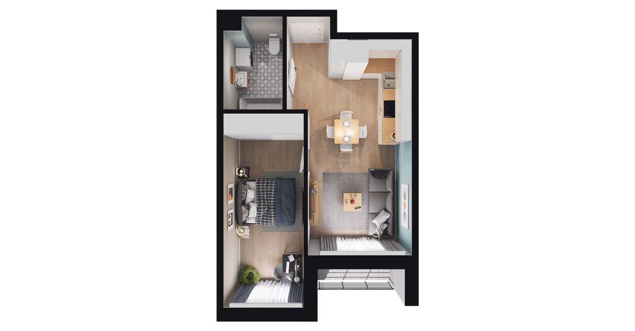 Kamienice Calisia | mieszkanie 2-pok. | A20 - Pełny obrazek: 4/10