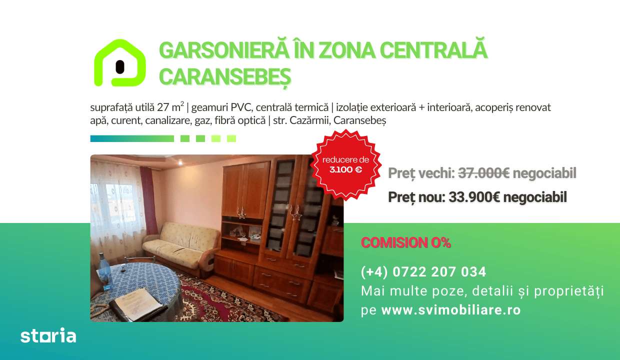 Comision 0% - Garsoniera in zona centrala Str. Cazarmii-0