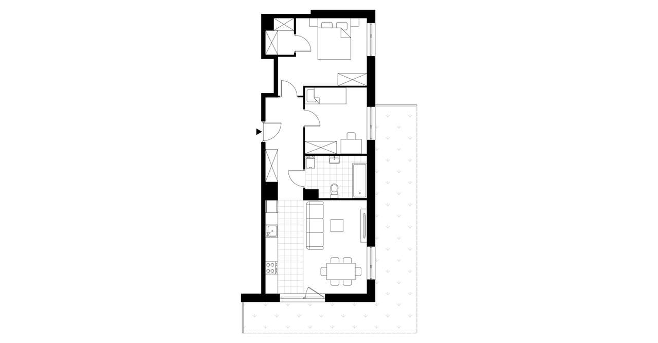 3-pokojowe mieszkanie 63m2 + ogródek Bezpośrednio - Pełny obrazek: 3/8