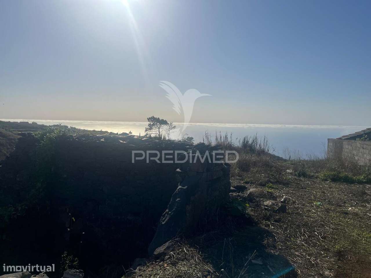 MORADIA EM RUINAS E TERRENO (1.500M2) PLANO E VISTA MAR NA  PONTA D... - Grande imagem: 5/7