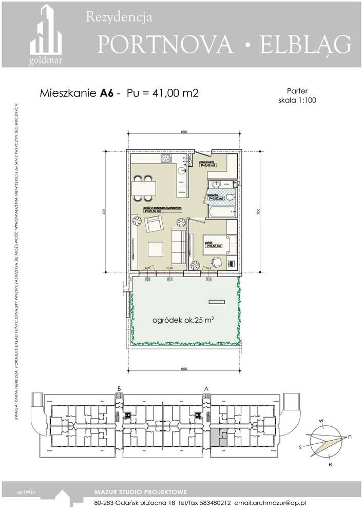 2-pokojowe mieszkanie 41m2 + ogródek Bez Prowizji - Pełny obrazek: 2/7