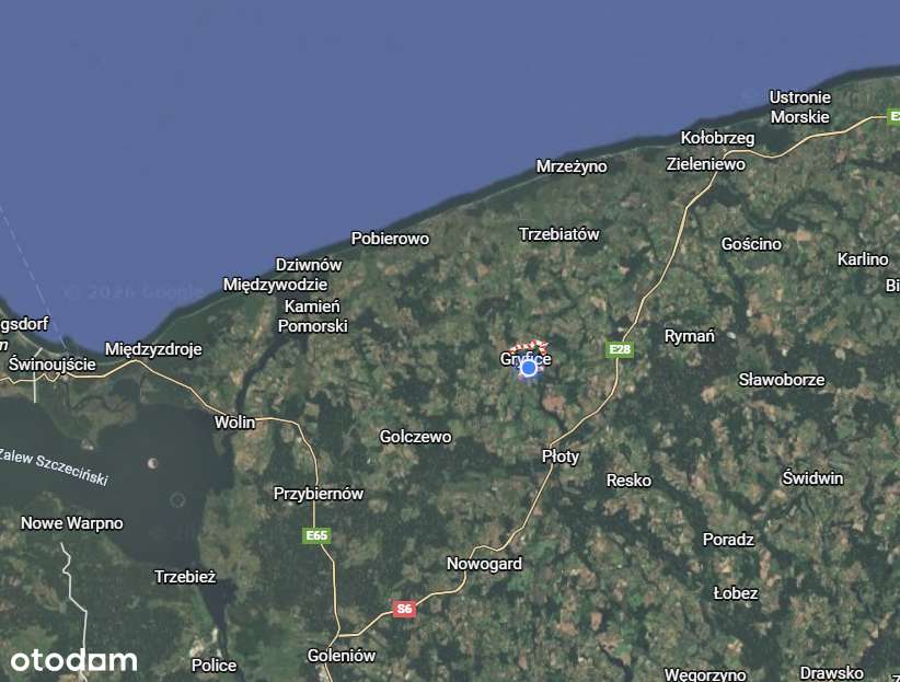 Działka budowlana 1610 m2 – Borzyszewo k. Gryfic – 55 000 zł.-1