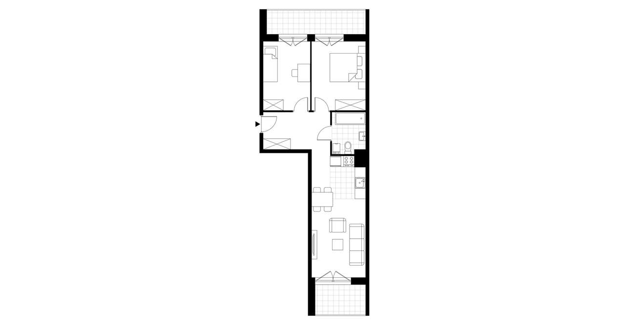 3-pokojowe mieszkanie 59 m² + 2 loggie - View 4