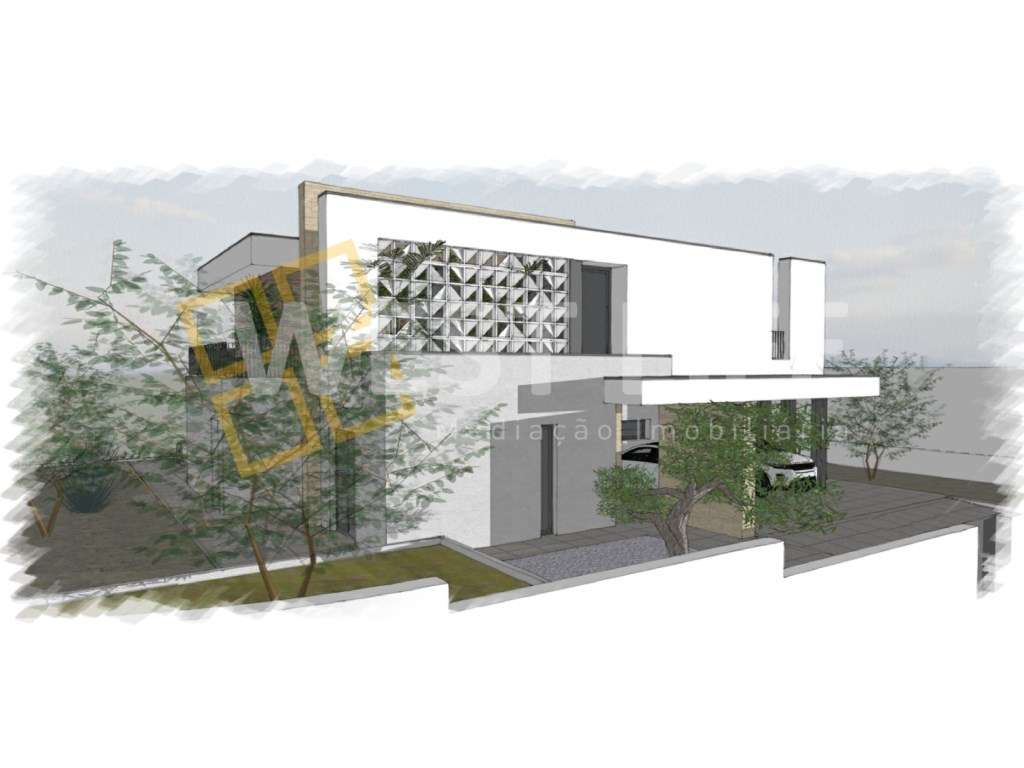 Terreno URBANO de 713m2 com PROJETO APROVADO - moradia contemporâne... - Grande imagem: 4/7