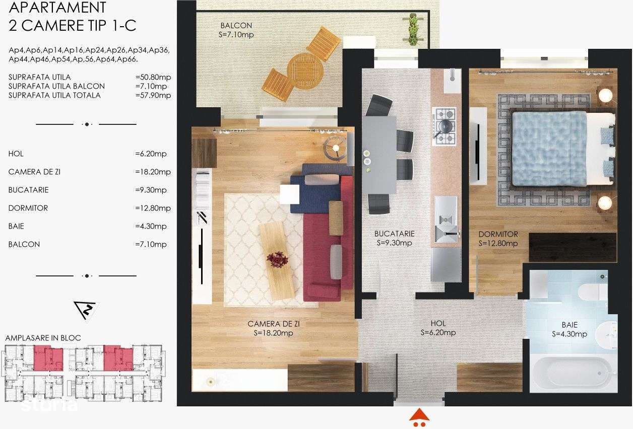 Finalizat! Apartament 2 camere decomandat, Metalurgiei-19