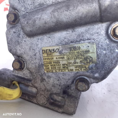 Compresor AC Fiat-Lancia 0.9i-1.4i - SCSB06 | Dezmembrari Auto Multimarca: Stoc depoz | Clinique Car - 5