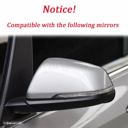 Capas, carcaça de espelhos M4 look em preto piano brilhante BMW X1 F48 F49, X2 F39, Serie 1 F40, F53, Serie 2 gran coupe F44, Z4 G39 em plástico - 3