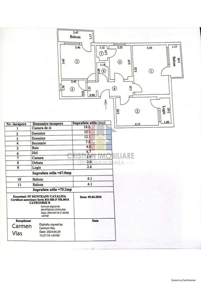 Independentei Ultracentral 3 camere 75mp Spatios etaj 1 Disponibil Ime - Imagine principală: 3/9