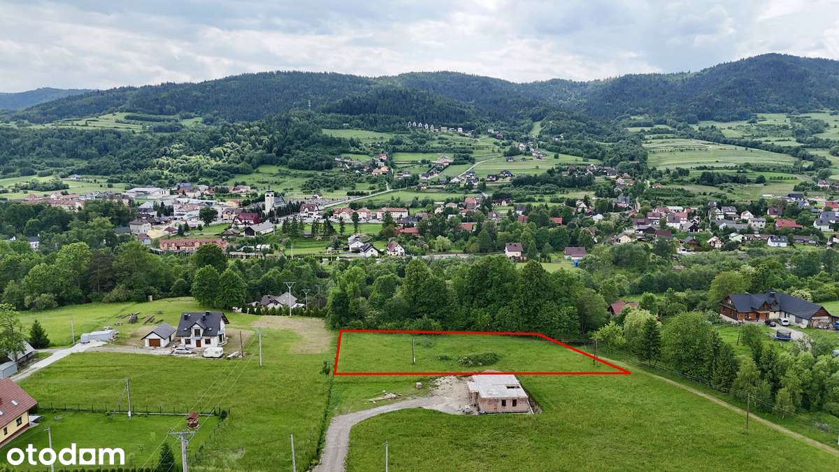 Działka budowlana z panoramicznym widokiem-Kamienica - Pełny obrazek: 2/9