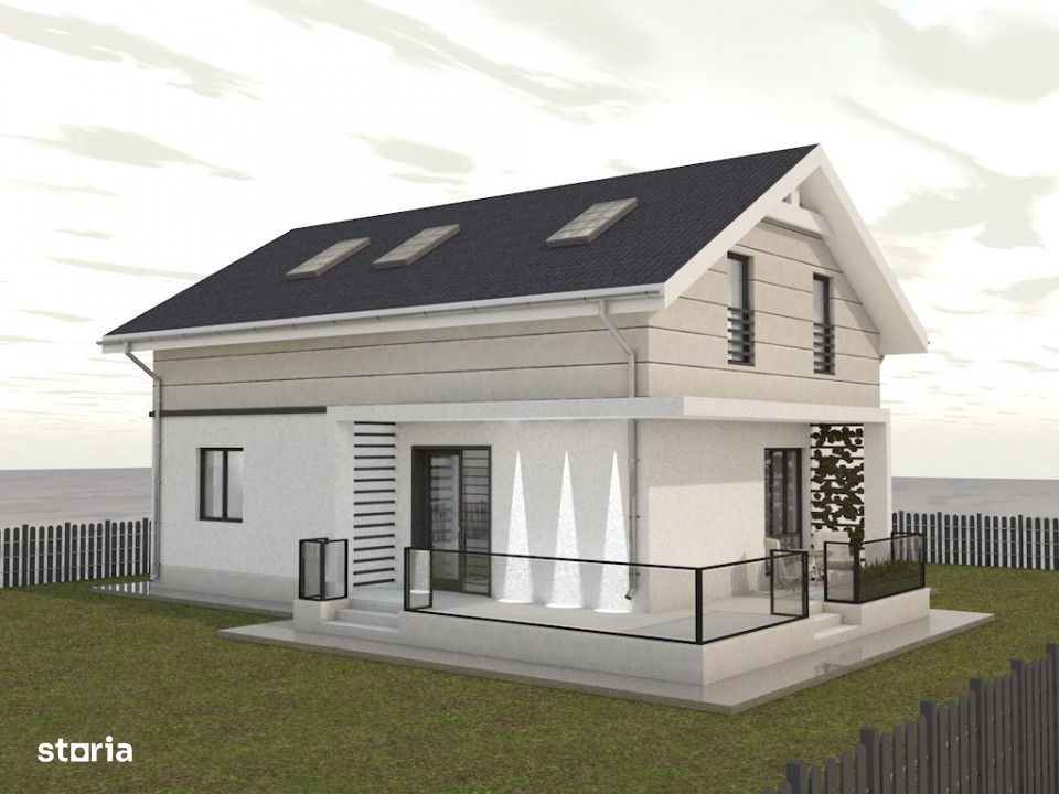 Teren cu proiect de casa in Ciorogarla-Ilfov 655 mp,0%comision