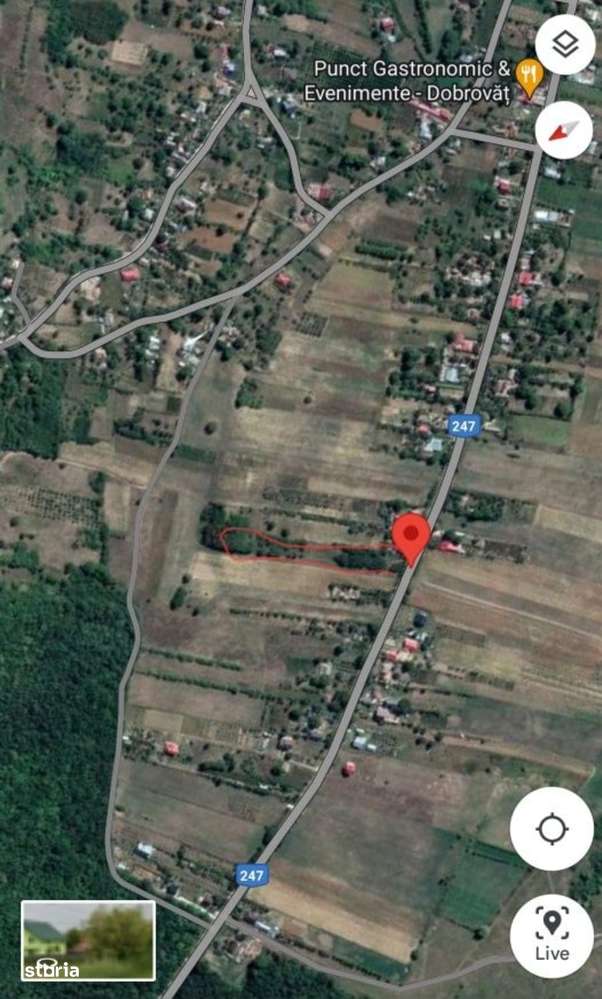 Teren de vânzare – Dobrovăț, jud. Iași – 5370 m², deschidere 21,6 ml - Imagine principală: 2/2