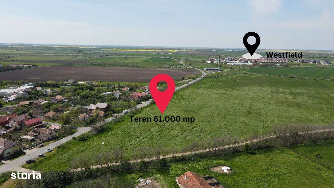 Teren 61.000 mp Gai, str. Câmpurilor - 2 fronturi stradale - Imagine principală: 5/5