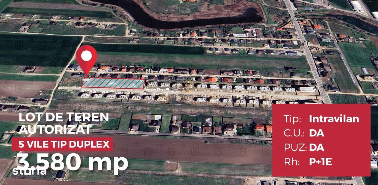 Teren 3580 mp cu autorizatie de constructie, 10 vile, Mamina - Berceni - Imagine principală: 1/20