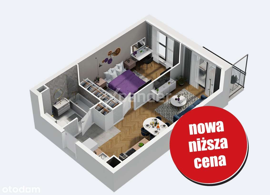 2 pokoje Rondo Matecznego 90tys Taniej ! - Pełny obrazek: 1/7