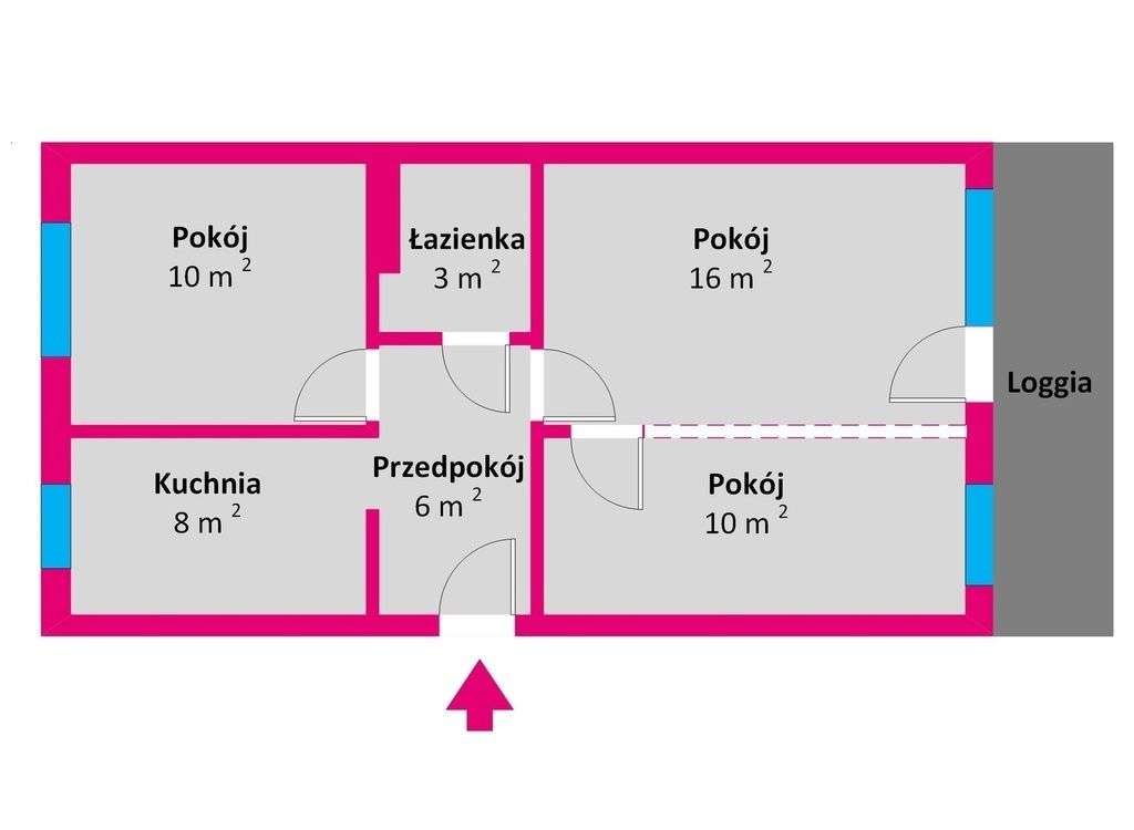 Mieszkanie 53 m2 Rzeszów Podwisłocze 4-5