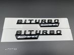 Set embleme Mercedes Biturbo AMG aripa Negru / Crom - 2