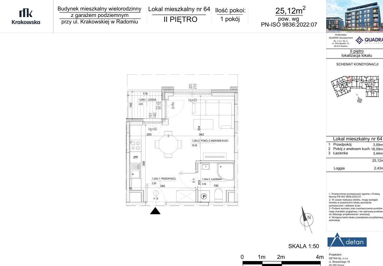 KRAKOWSKA | mieszkanie 1-pokojowe | M64 - Pełny obrazek: 2/9