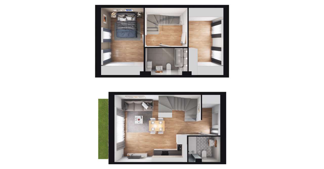 3-pokojowy dom 64m2 + ogródek Bez Pośredników - Pełny obrazek: 2/7