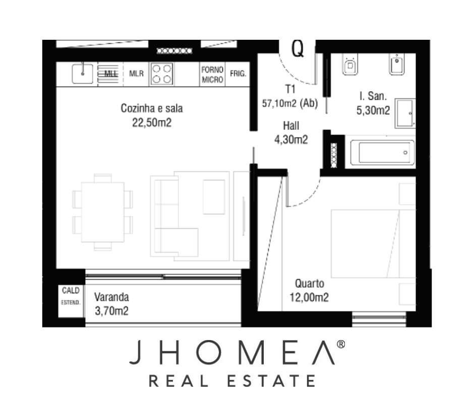 Apartamento T1 - ESSENCE, Aradas, Aveiro-6
